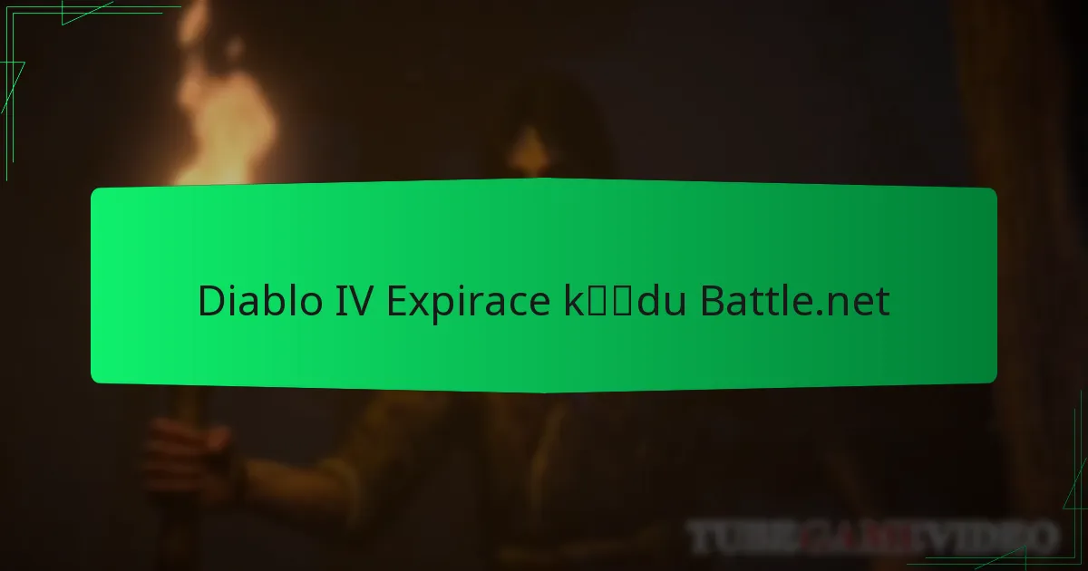 Diablo IV Expirace kódu Battle.net