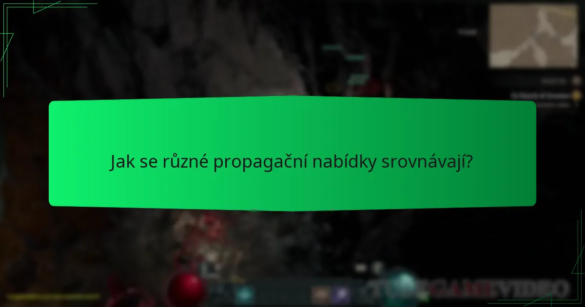 Jak se různé propagační nabídky srovnávají?