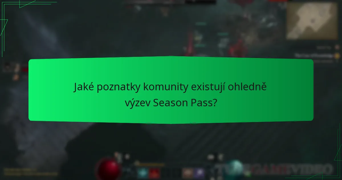 Jaké poznatky komunity existují ohledně výzev Season Pass?